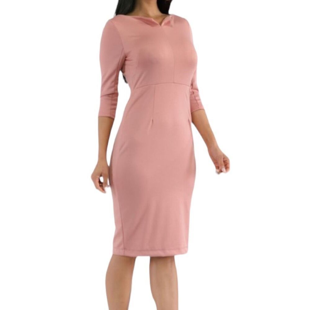 Jeyrey by H and H Fashion Soft Pink Sheath Dress Size XL